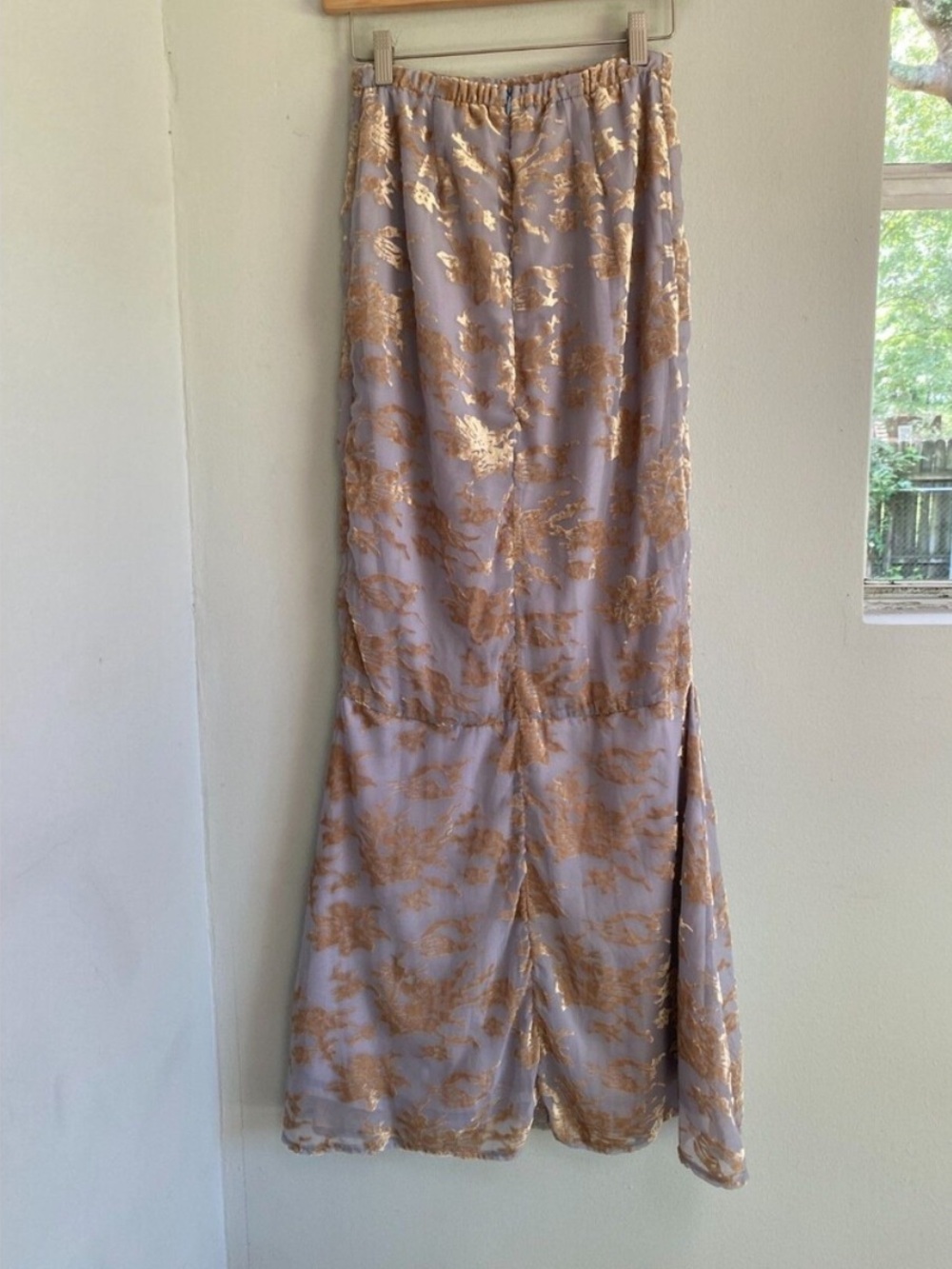 Rare NWT Rat & Boa Style Boohoo Occasion Devore Fit & Flare Maxi Skirt size 4 - Picture 4 of 7